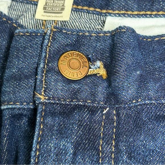 Madewell Baggy Straight Jeans Woodham Wash Pleated Edition Size 33 NWT - Picture 8 of 16